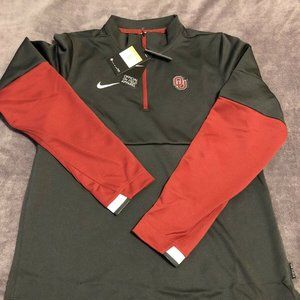 NWT Nike NCAA University of Oklahoma Sooners On-Field 1/4 Zip Therma Sz S